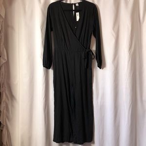 Black Linen/Viscose Jumpsuit (NWT) Size M